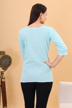 Women Cotton Kashmiri Embriodered Short Regular Fit Kurti