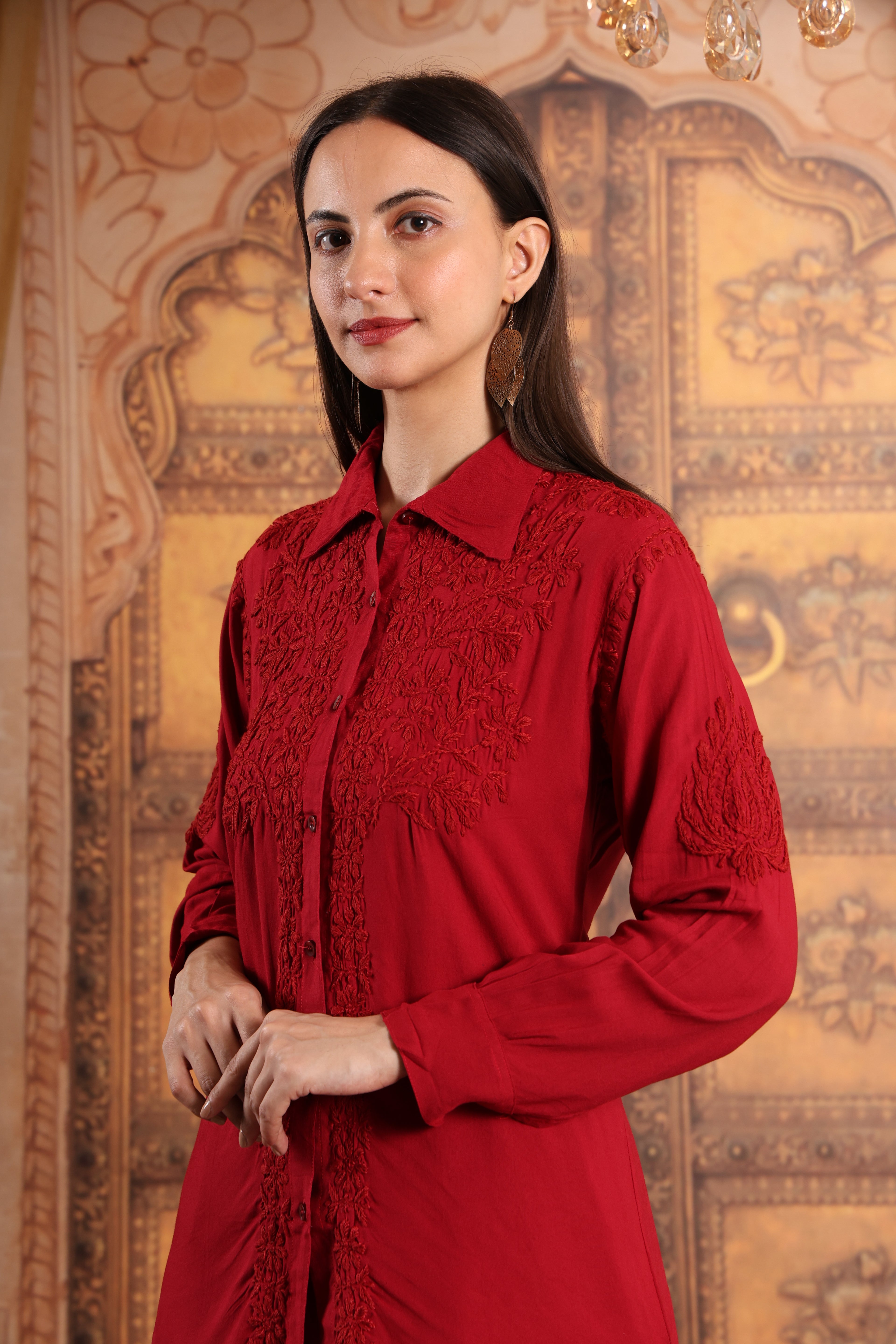 Women Traditional Lucknowi Chikankari Co-ord set, Ethnic Wear