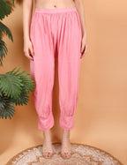 iKRABIB Women's Lucknowi Chikankari Kurti Palazzo Pathani Set, 3/4 Sleeves