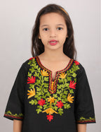 Kids Kashmiri Embriodered Short Regular Fit Kurti