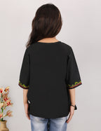 Kids Kashmiri Embriodered Short Regular Fit Kurti