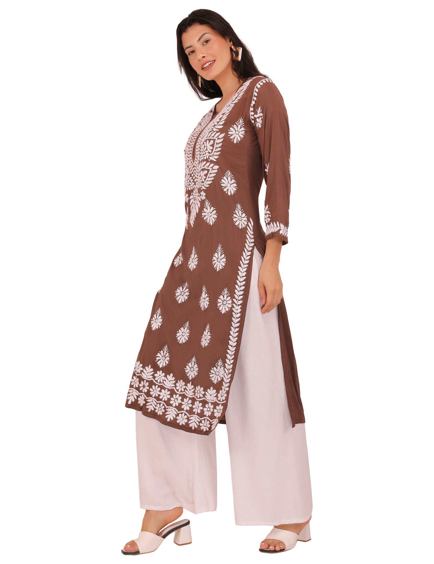 Women's Kurti Coffee (Chikankari)