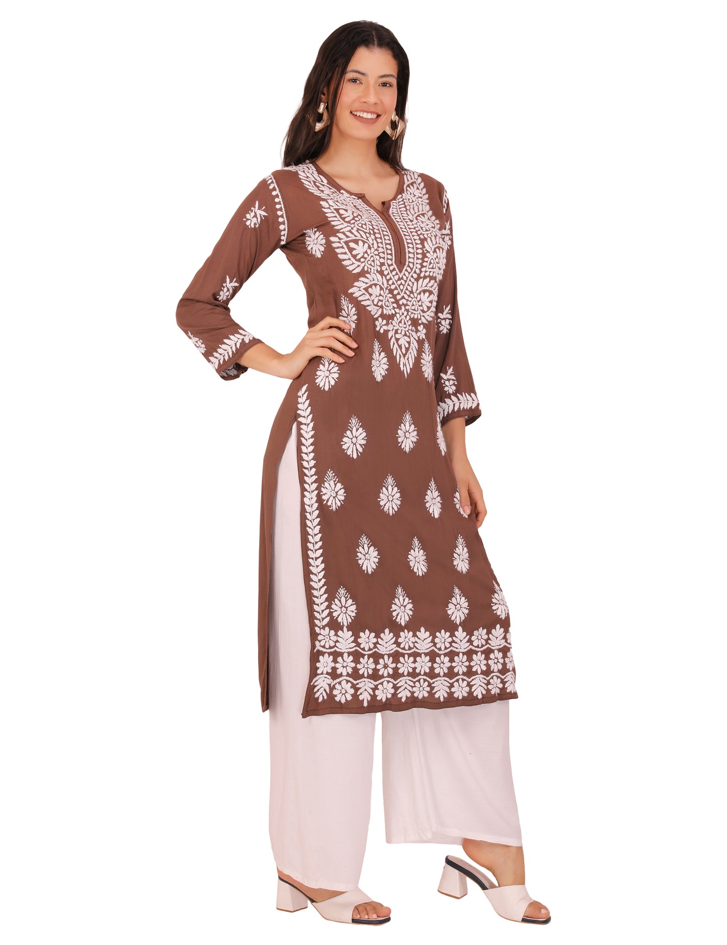 Women's Kurti Coffee (Chikankari)