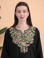 Women Cotton Kashmiri Embriodered Short Regular Fit Kurti
