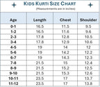 Kids Kashmiri Embriodered Short Regular Fit Kurti